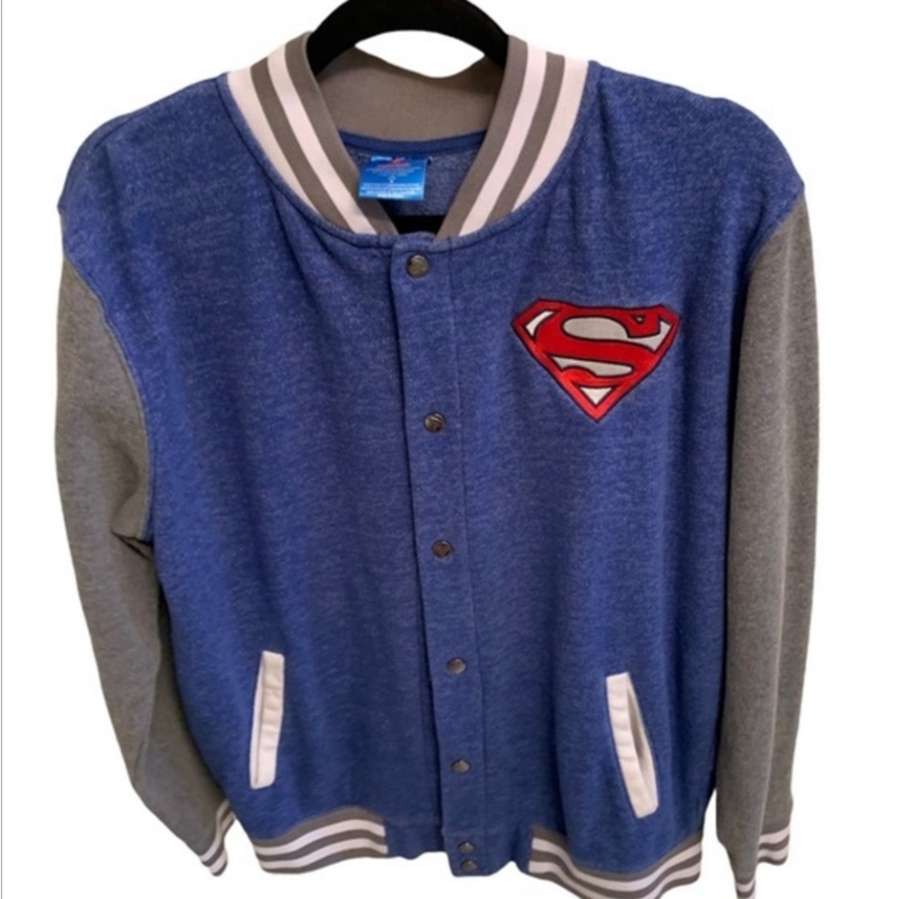 Superman Varsity Jacket Mens Letterman‎ DC Comics Coat Size Med